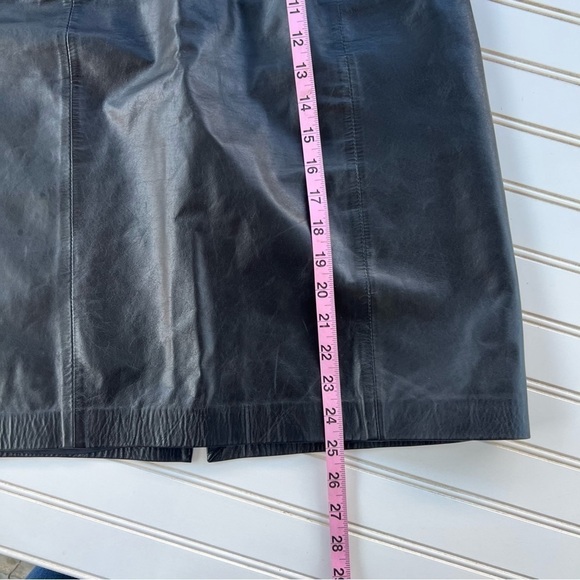 Wilson’s Leather Vintage Pencil Skirt size 10 Black Pockets Split Button & Zip - Picture 15 of 16